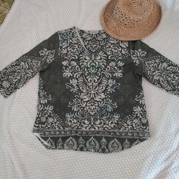 One World Bohemian Tunic Top. NWOT. - Picture 2 of 11